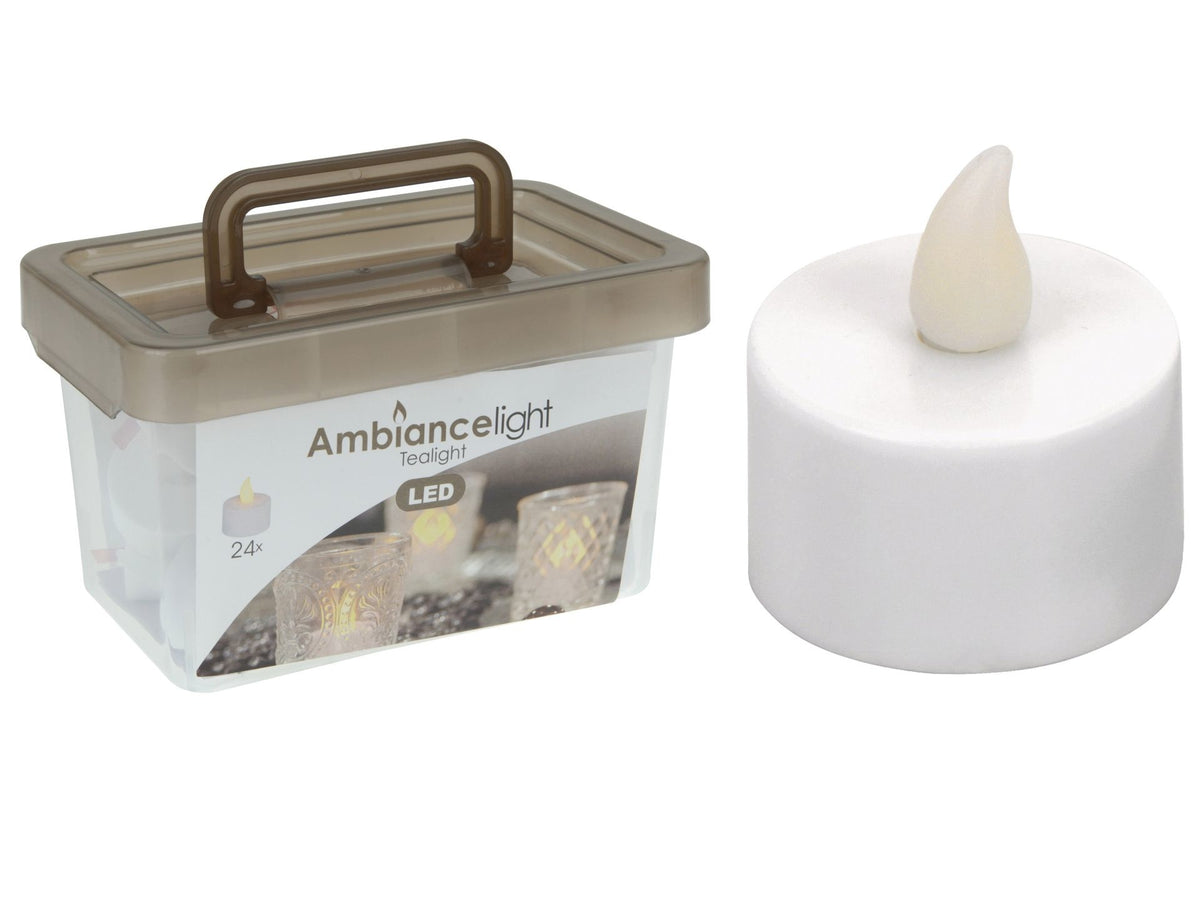 Set de bougies chauffe-plat LED - Boîte de 72 bougies - piles incluses