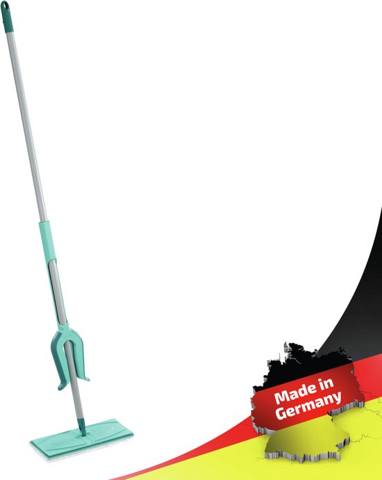 Racleur de sol Leifheit Picobello M Micro Duo avec manche - largeur de nettoyage de 33 cm - turquoise - gris