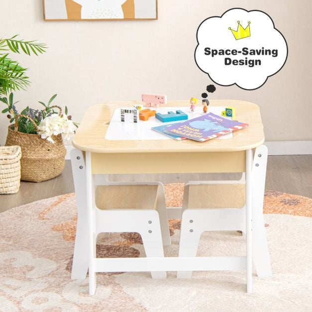 Table enfant Coast avec 2 chaises 3 groupes de chaises enfant TLG en bois avec plateau double face