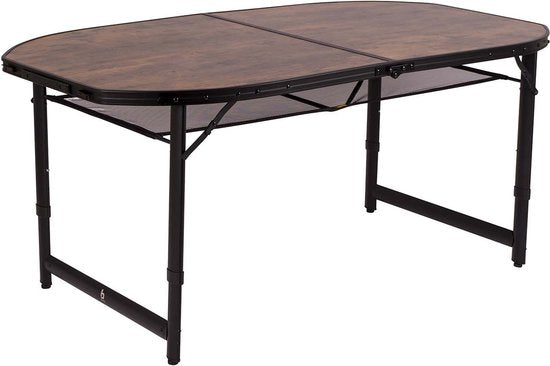 Bo-Camp - Industrial - Table - Woodbine - Ovale - Modèle « valise » - 150 x 80 cm