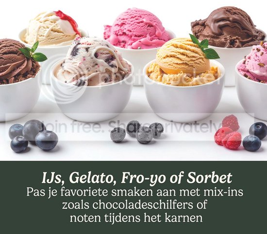 Cuisinart - Solo Scoops : machine à glace - Machine à sorbet et à yaourt glacé - Machine à glace - 475 ml