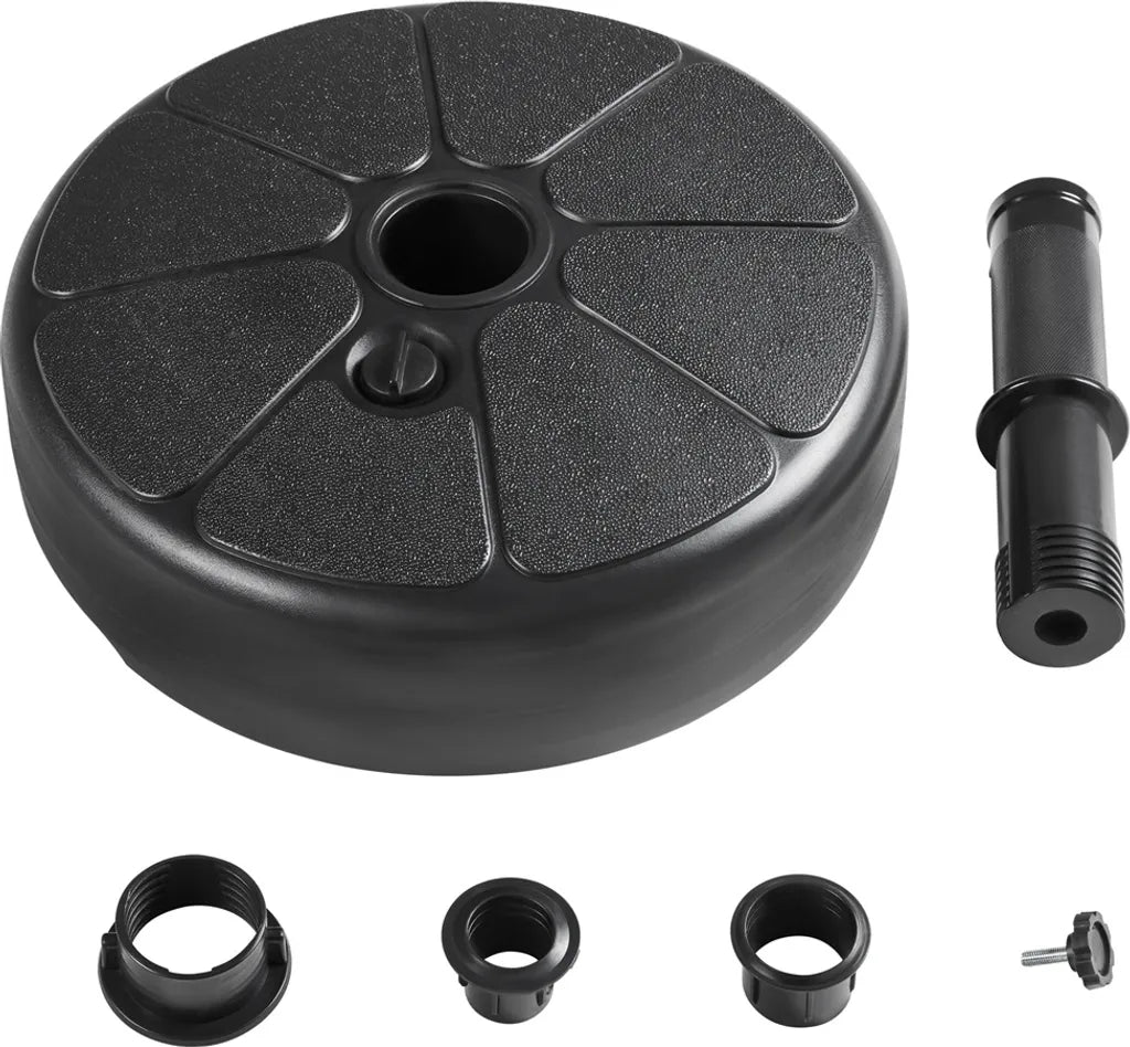 Yaheetech Pied de parasol - Remplissable - Rond - 46x46x33 cm - Noir