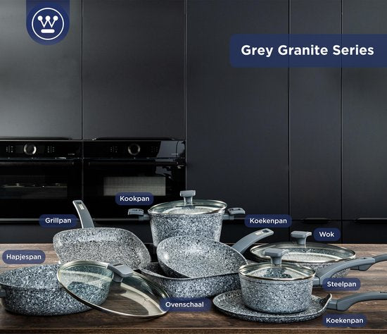 Westinghouse Poêle à griller induction - Ø 28 cm - Granit gris