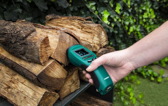 VONROC PRO Humidimètre - Usage professionnel - Précis - LCD rétro-éclairé à fort contraste