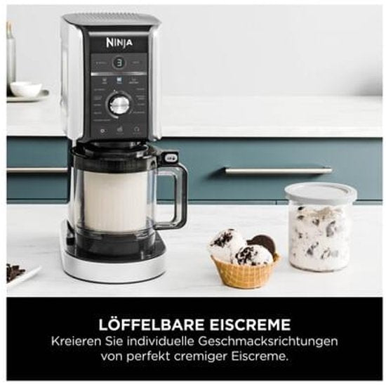 Ninja Creami Deluxe - Machine à glaces 10-en-1 - Pour glaces, milkshakes, slushies, smoothie bowls et bien plus encore - Foodi - NC501EU