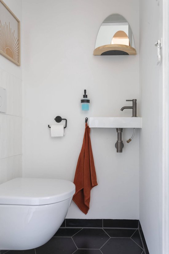 Haceka Kosmos - Porte-rouleau de papier toilette - Noir mat