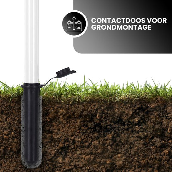 Vonia Dryer - Support de séchage - Séchoir avec ancrage au sol - Longueur de séchage 45 mètres - Blanc