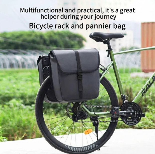 Sacoche de vélo Costic hydrofuge - Noir - 35 x 17 x 39 cm - Système de fermeture rapide