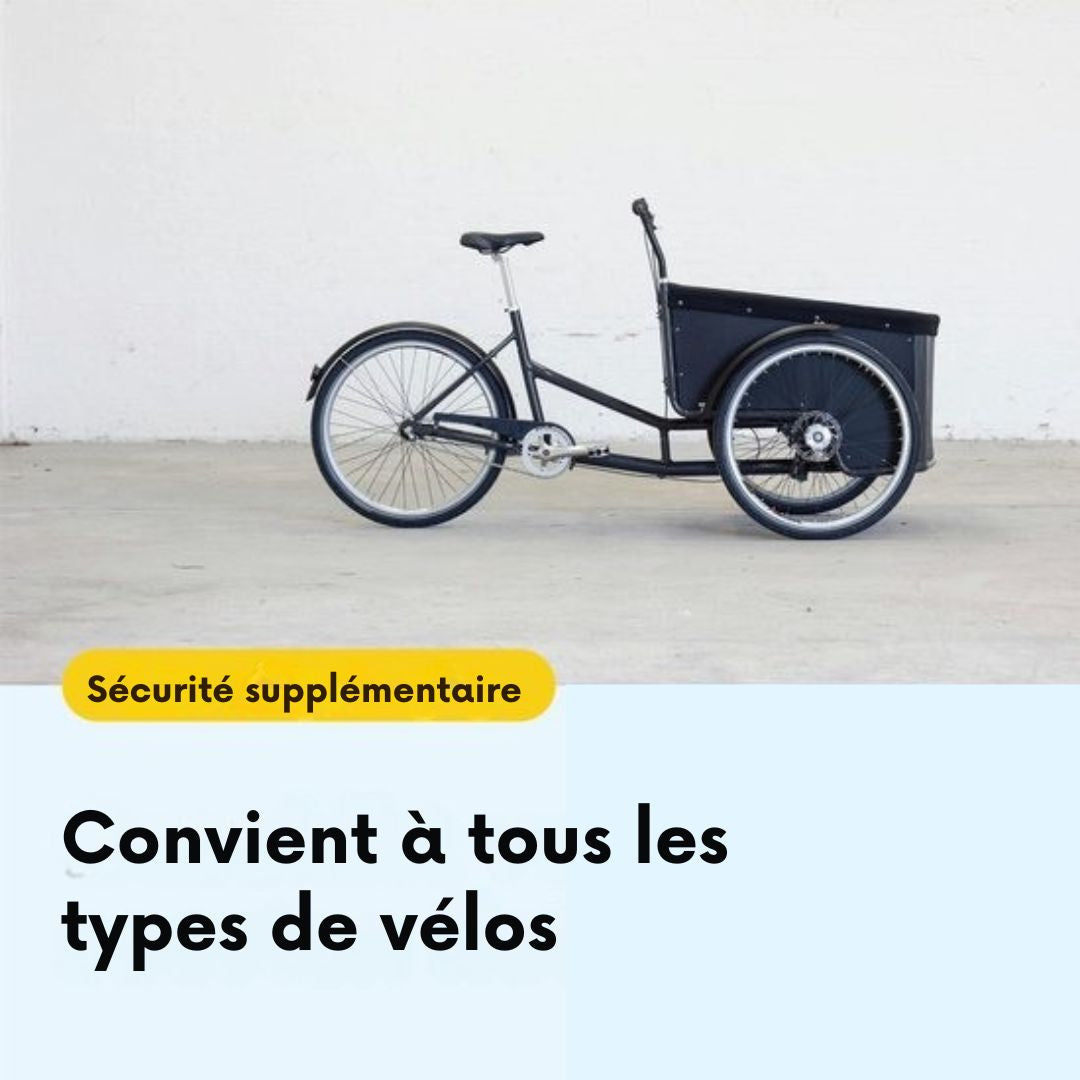Remorque vélo pour chien - BRASQ  - Jusqu'à 40kg - Pliable avec réflecteurs - Rouge/Noir