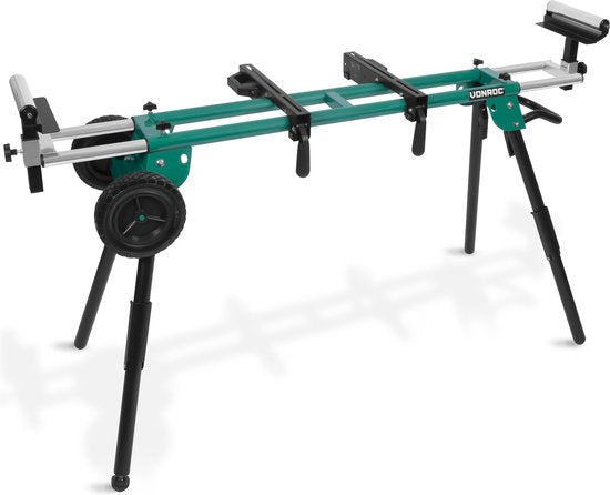Chariot VONROC pour tronçonneuse - Chariot universel - Mobile - Réglable en hauteur et en largeur - Capacité de charge de 150 kg