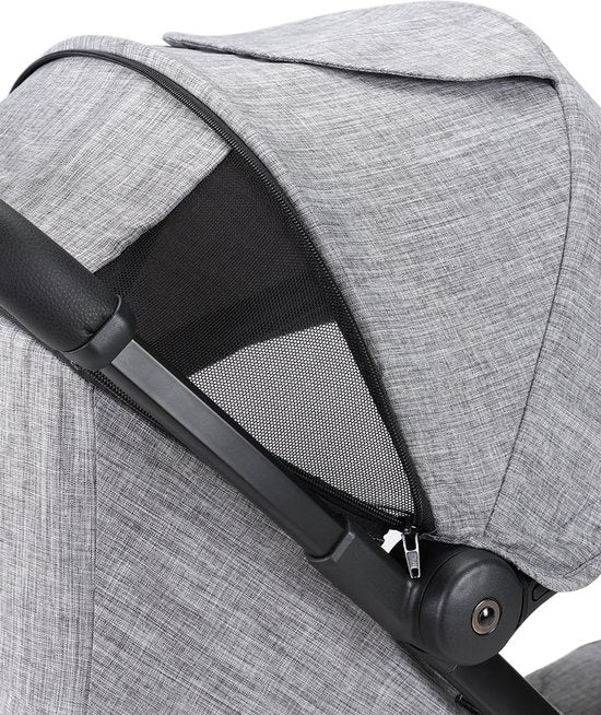NilaFee™ MaxComfort - Poussette - Jusqu'à 25 kg - Poussette pliable - Poussette pour enfant - Pliable - Résistante aux taches et à l'eau - Gris