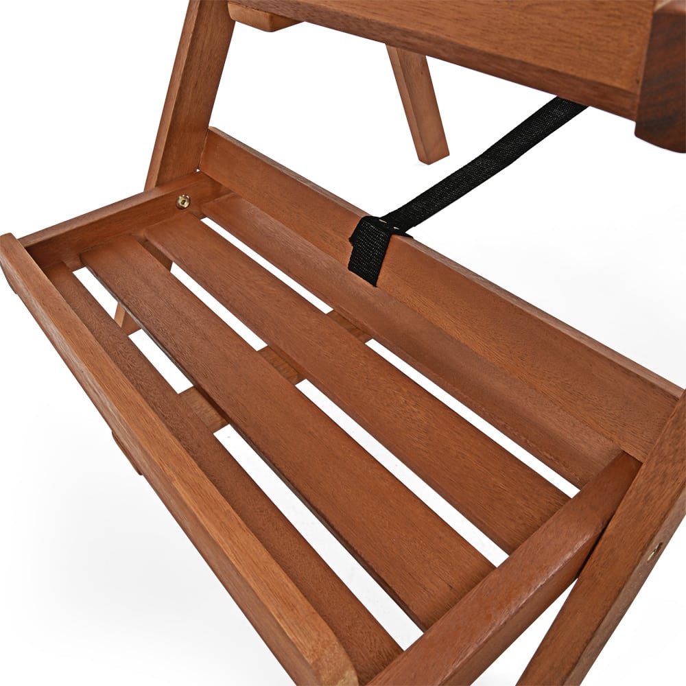 Escalier à fleurs - 3 étages - Bois d'acacia - 56 x 59 x 79 cm - Marron