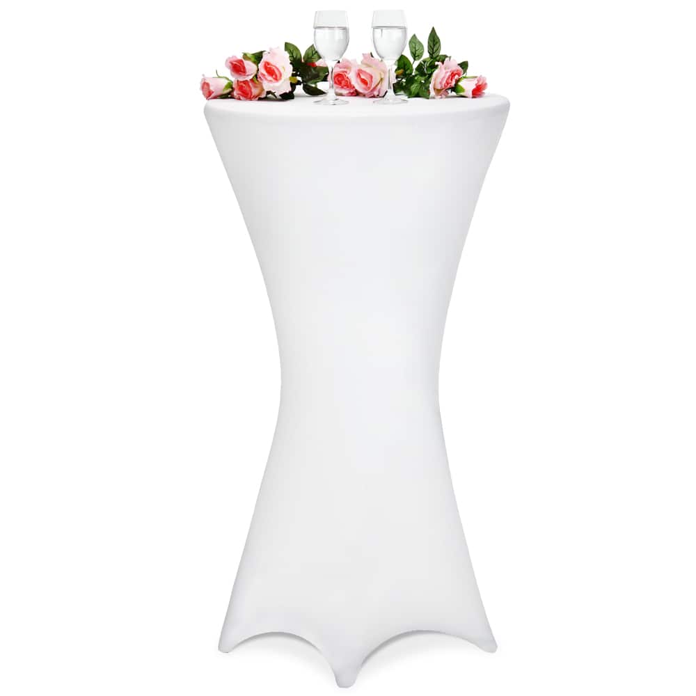 Deuba Housse de table pour bar - 80 cm - Blanc