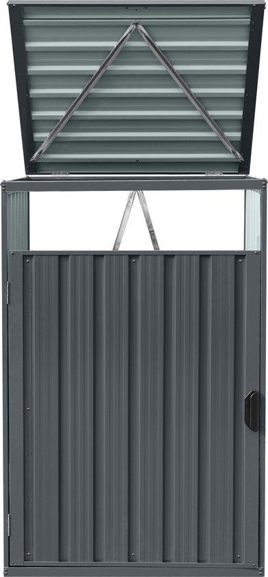 AXI Owen - Abri métallique pour conteneur, couleur anthracite - Abri pour 1 conteneur à déchets – Capacité max. 240 L – Bonne ventilation