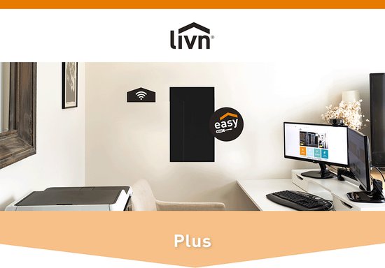 Panneau infrarouge Livn Plus 600 120 x 60 cm noir - Puissance : 600 W - Contrôlable via une application