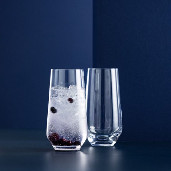 Lot de 2 verres à long drink – 490 ml – Verres hauts et élégants – Verres de luxe pour cocktails et boissons gazeuses