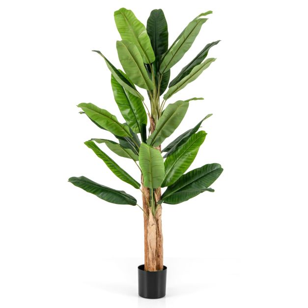 Bananier artificiel Coast avec 27 grandes feuilles - 195 cm