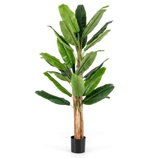 Bananier artificiel Coast avec 27 grandes feuilles - 195 cm
