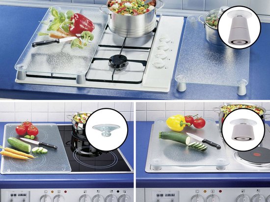 WENKO : plaques de protection en verre pour cuisinières - lot de 2 HERBS