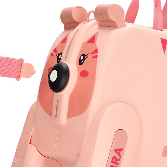 Valise Zebra Trends Ranger pour enfants - Bagage à main - Enfants - Valise avec siège - Rose
