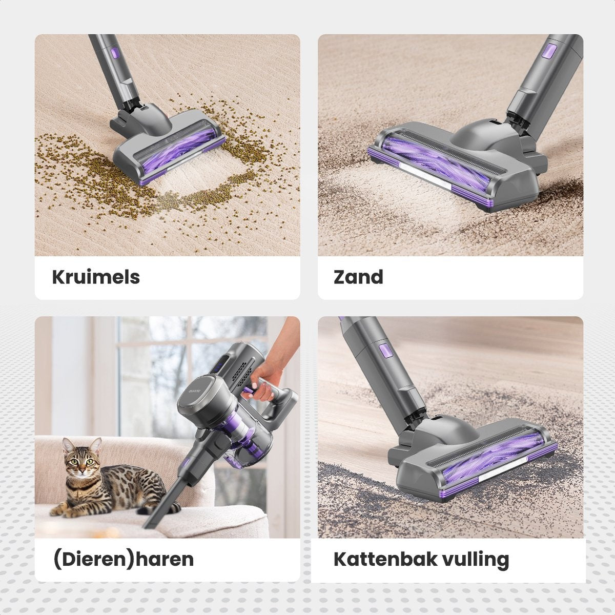 Auronic Stick hoover - Sans fil - Sans sac - Alimenté par batterie - Autonome - 220 W - Gris/Pourpre
