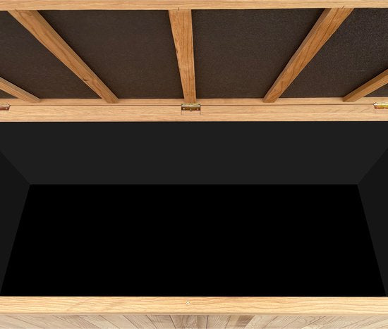 Coffre de rangement en bois AXI Milo L marron - Coffre à coussins avec fond - 800 litres - 200 x 80 x 80 cm – Bois de pruche carbonisé - Coffre de rangement de jardin