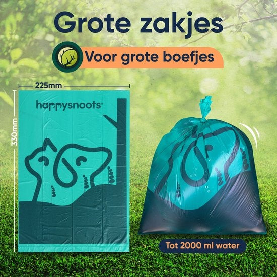 Sacs à crottes organiques pour chiens - 225 pièces - Sacs à crottes pour chiens cassables - Sacs à crottes