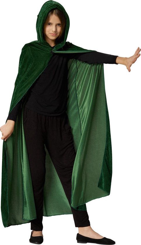dressforfun - Mystic cape en velours vert 116 cm - déguisement costume halloween déguisement fête déguisement carnaval déguisement fête déguisement carnaval - 301850