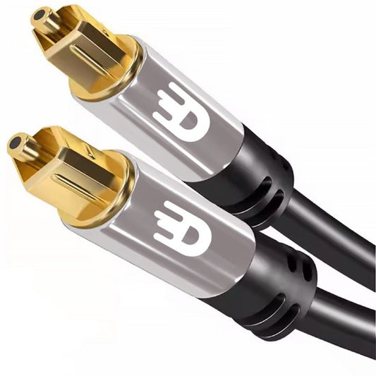 Drivv. Premium Toslink Optical Cable - Optical Audio Cable - Optical Audio Cable - Soundbar - Male to Male - Grey - 1 metre