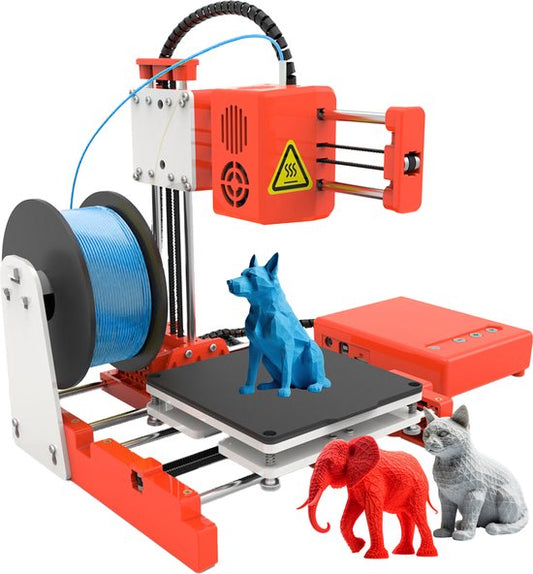 3D&Print Imprimante 3D pour débutants, enfants - Kit de construction - Pack de démarrage pour enfants - Orange