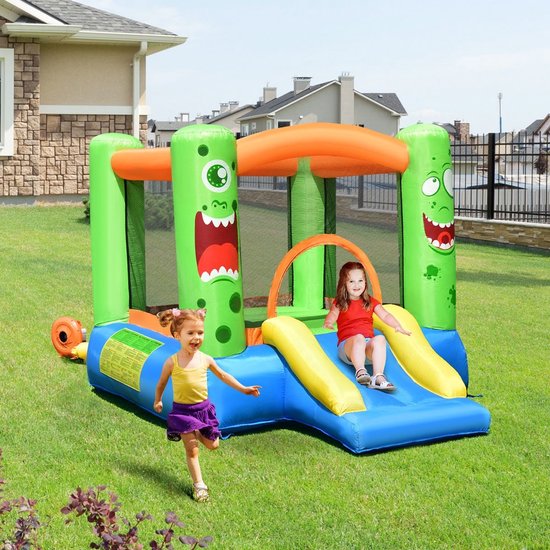 Coast Inflatable Bouncy Castle - Château gonflable - avec trampoline et toboggan - 270 x 203 x 173 cm - coloré