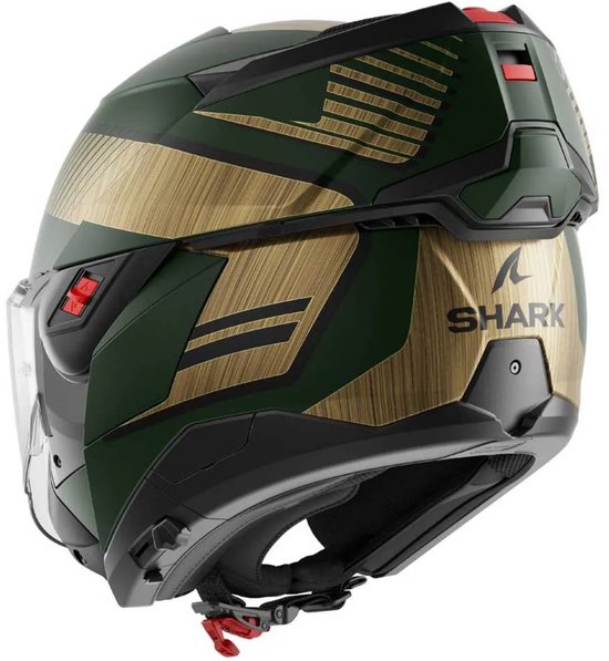 Casque SHARK Oxo Sikter Mat Vert Chrome Or GUQ - Taille XL - Casque