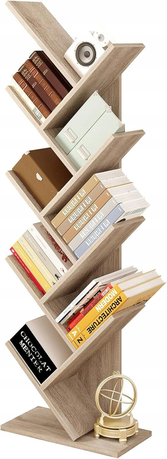 Bibliothèque en forme d'arbre Eugad - Chêne clair - 40 x 127 x 20 cm