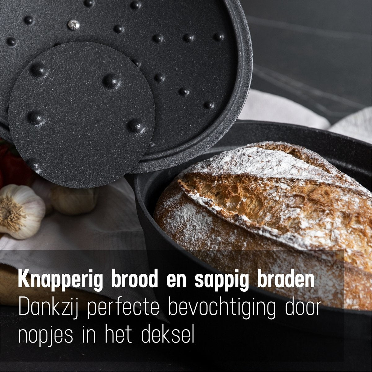 Mijoteuse Cocotte en fonte Daumonet - Marmite Faitout - Avec couvercle - Ø 29 cm - 3 litres - 100% sans PFAS & PFOA - Émail - Adapté à toutes les sources de chaleur - Électrique - Gaz - Halogène - Induction - Céramique - Lave-vaisselle - DAU-CIC-BLACK-2