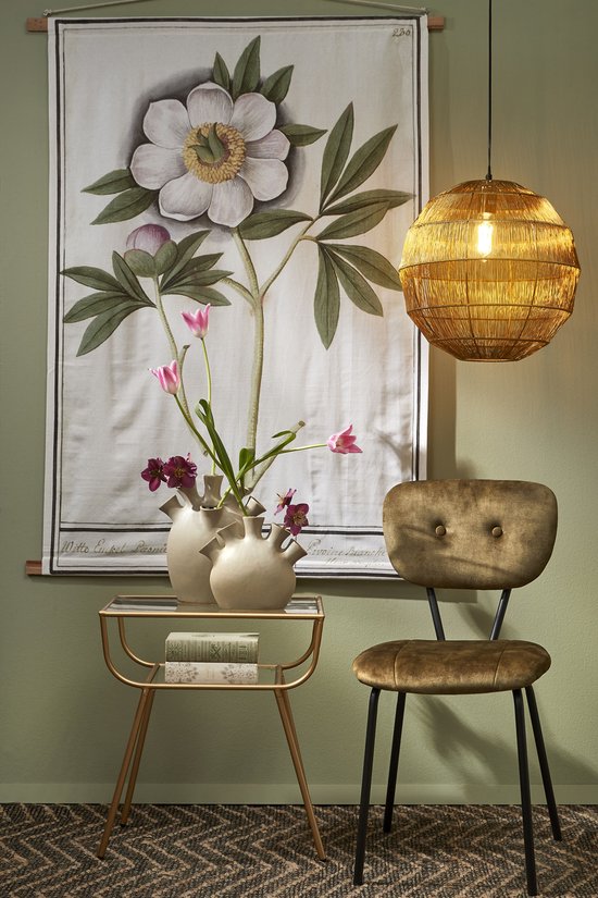 Chaise, Mica Decorations, Chaise de salle à manger Monroe, Tissu Adore, Vert