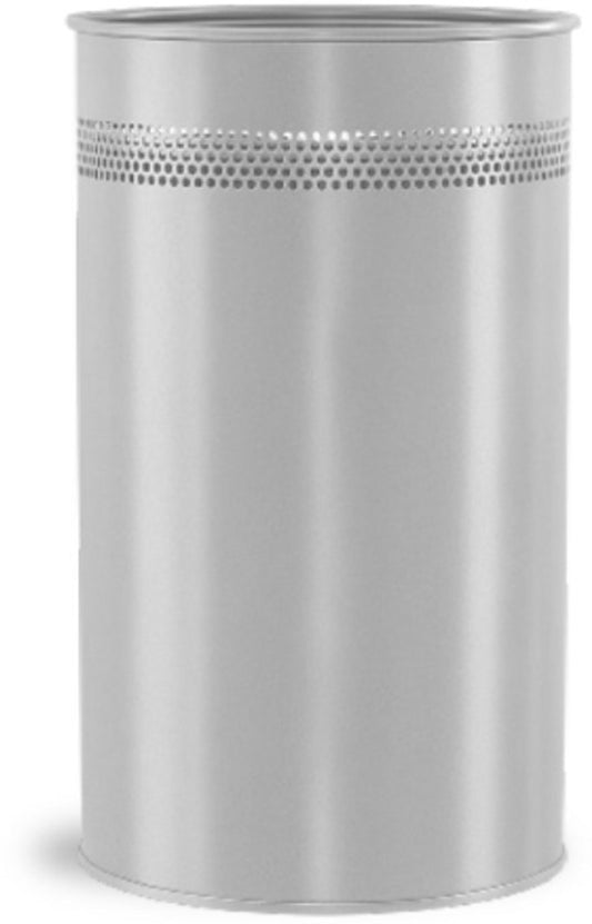 BRASQ Trashcan Metal Office/Home Use - Poubelle - Corbeille à papier - Rond - Poubelles - Argent 21 litres