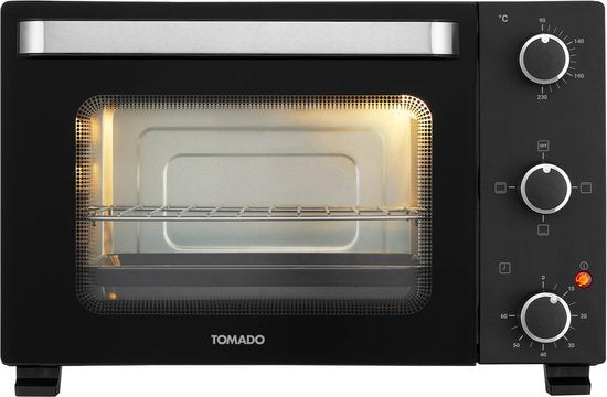 Tomado TEO2101B - Four autonome - Four électrique - 21 litres - Minuterie jusqu'à 60 minutes - Noir