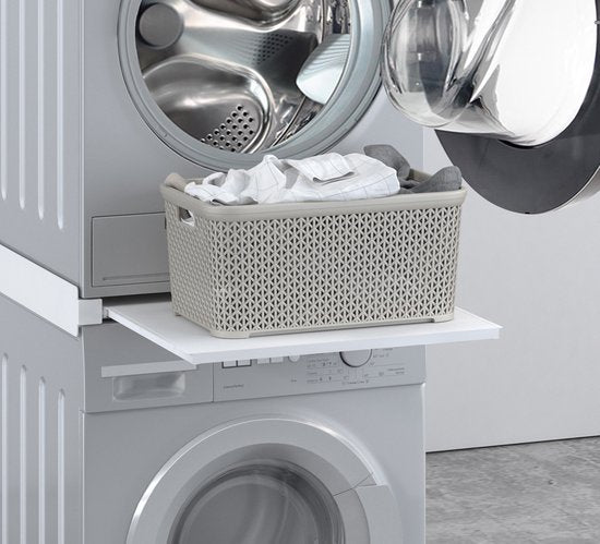 VDD Kit de superposition lave-linge/sèche-linge intermédiaire - superposition lave-linge/sèche-linge - plan de travail extensible