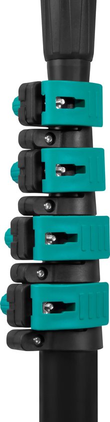 Brosse à laver télescopique - VONROC - 4.60m - Tête de brosse, tuyau d'eau et distributeur de savon inclus