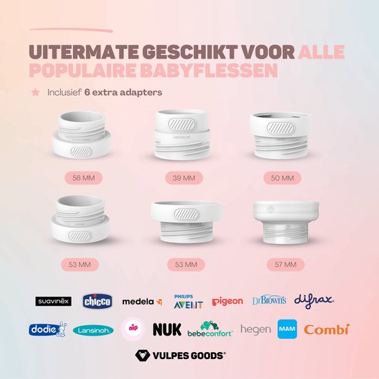 Vulpes Goods® BabyCare - Chauffe-biberon On the Go Pro Max - Chauffe-biberon portable - Chauffe-biberon intelligent - 4 niveaux de température - Sans fil - Rose