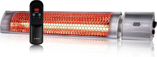 alpina Heater Chauffe-terrasse - électrique - intérieur et extérieur - infrarouge - suspendu - avec télécommande - 2000W