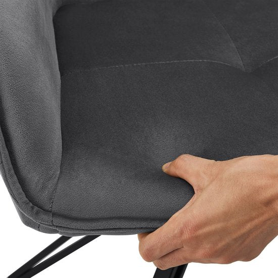 Chaise pivotante de salle à manger Clyde - Gris foncé