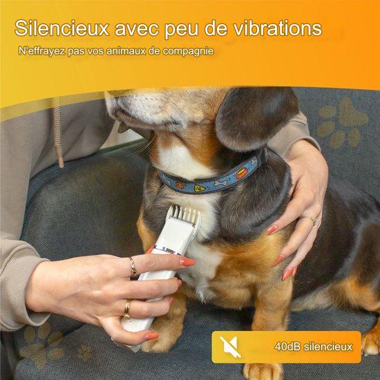 Tondeuse sans fil pour chien 4 en 1 Nuvance - pour poils épais - 7 accessoires