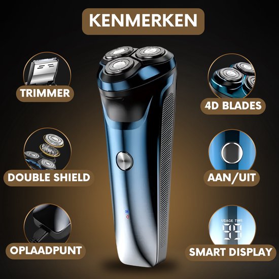 Rasoir 2-en-1 pour homme avec tondeuse S222 - Sansbeauté® - Wet & Dry - Tondeuse de précision - Électrique - Rasoir électrique - Étanche