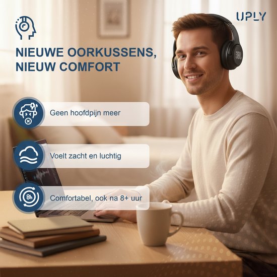 Lot de coussinets pour casque JBL - Coussinets E55BT - E55BT - Simili-cuir avec mousse à mémoire de forme