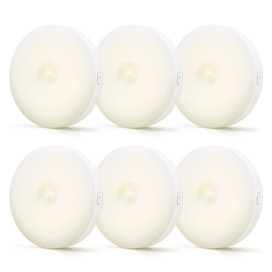 VIVREAL Lampes de nuit, lot de 6 NL-02 – Éclairage d'ambiance tamisé – ABS+PC – Compactes et sans fil
