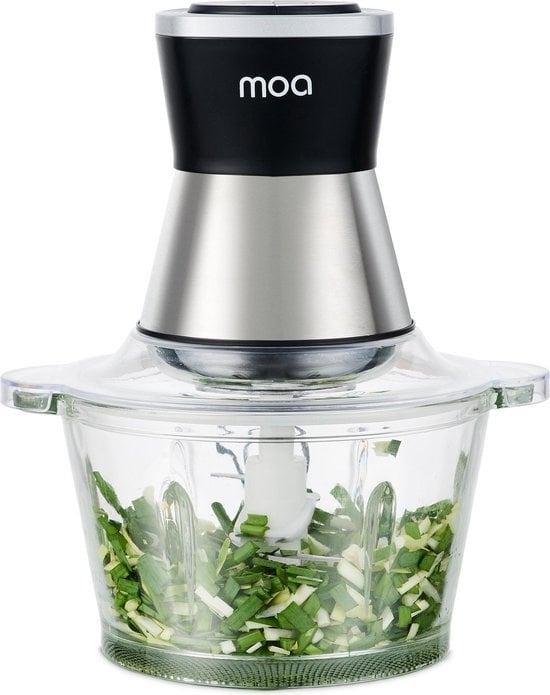 MOA Chopper XL - Hachoir alimentaire - bol en verre de 2 litres - 4 lames - FC360