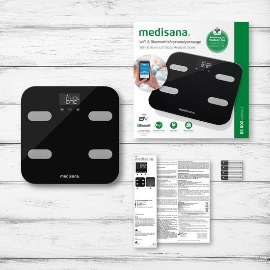 Medisana BS 602 - Pèse-personne avec analyse corporelle Connect (Wi-Fi)