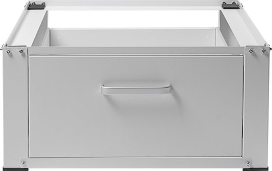 Vonia Elévateur de machine à laver - Elévateur de machine à laver avec tiroir - Socle de machine à laver - Armoire de machine à laver - Armoire de machine à laver - 63x54x31 - Blanc