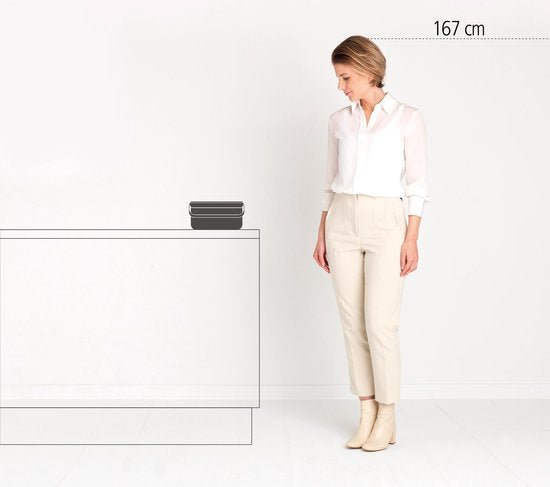 Poubelle de cuisine SinkSide de Brabantia - 1,8 litre - Gris foncé